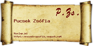 Pucsek Zsófia névjegykártya